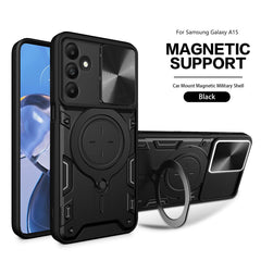 TPU PC Shockproof Magnetic Phone Case For Samsung Galaxy A15 in Black - Ultra-Slim & Reliable | CELL DEMAND Official
