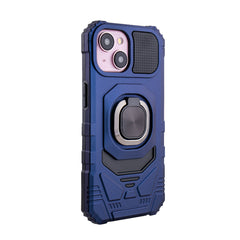 iPhone 15 Compatible Kickstand Ring Holder TPU Shockproof Case for iPhone 15 in Blue - Premium Protection by CELL DEMAND