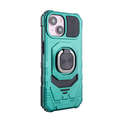 iPhone 15 Compatible Kickstand Ring Holder TPU Shockproof Case for iPhone 15 in Green - Premium Protection by CELL DEMAND