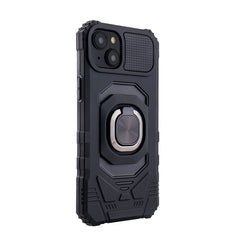 IPHONE 15 PLUS Compatible Kickstand Ring Holder TPU Shockproof Case for IPHONE 15 PLUS in Black - Heavy Duty Protection by CELL DEMAND