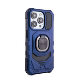 iPhone 15 PRO Compatible Kickstand Ring Holder TPU Shockproof Case for iPhone 15 PRO in Blue - Ultra-Slim Protection by CELL DEMAND