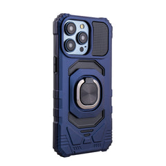 iPhone 15 Compatible Kickstand Ring Holder TPU Shockproof Case for iPhone 15 PRO MAX in BlUE - Crystal Clear Protection by CELL DEMAND