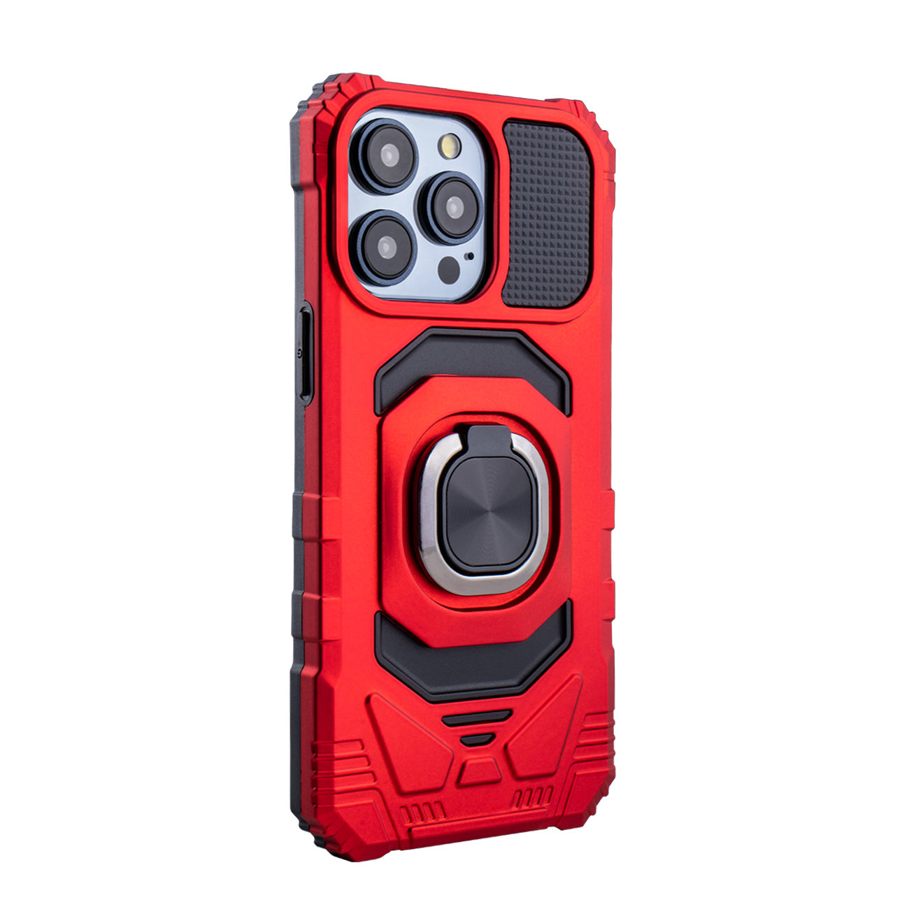 iPhone 15 Compatible Kickstand Ring Holder TPU Shockproof Case for iPhone 15 PRO MAX in RED - Durable Protection by CELL DEMAND