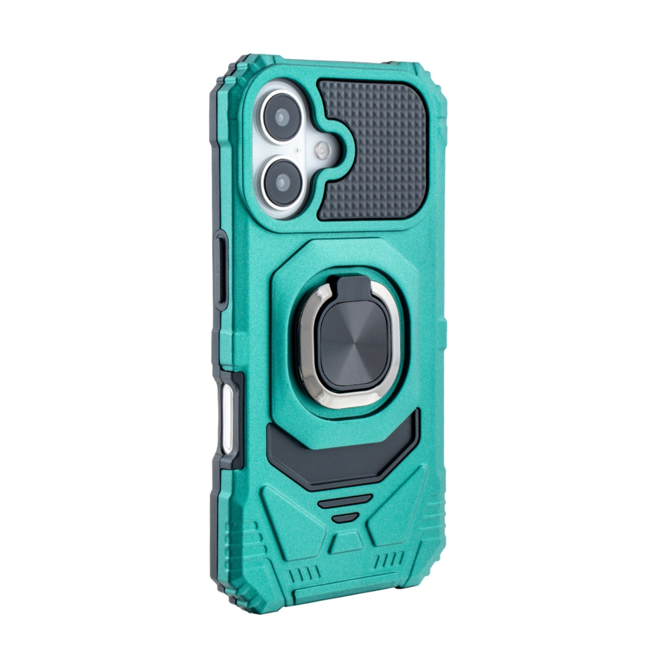 IPHONE 16 Compatible Kickstand Ring Holder TPU Shockproof Case for IPHONE 16 in Green - Ultra-Slim Protection by CELL DEMAND