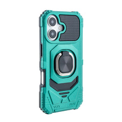 IPHONE 16 Compatible Kickstand Ring Holder TPU Shockproof Case for IPHONE 16 in Green - Ultra-Slim Protection by CELL DEMAND