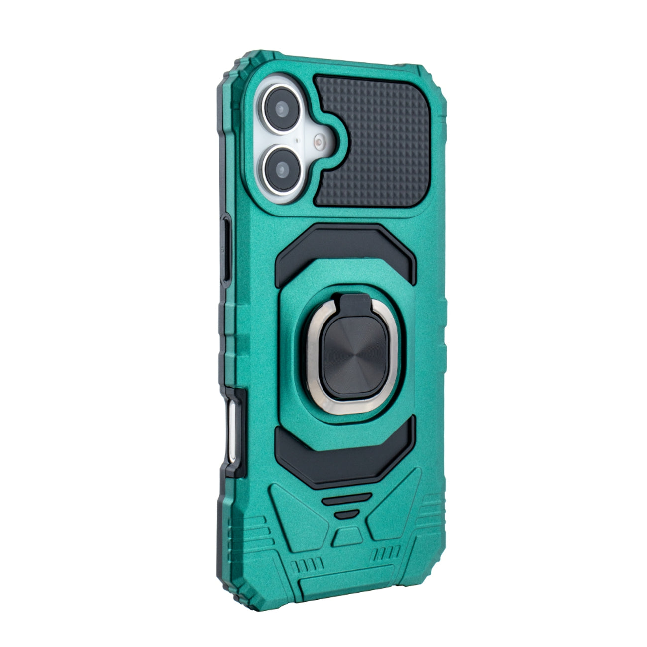 IPHONE 16 PLUS Compatible Kickstand Ring Holder TPU Shockproof Case for IPHONE 16 PLUS in Green - Shockproof Protection by CELL DEMAND