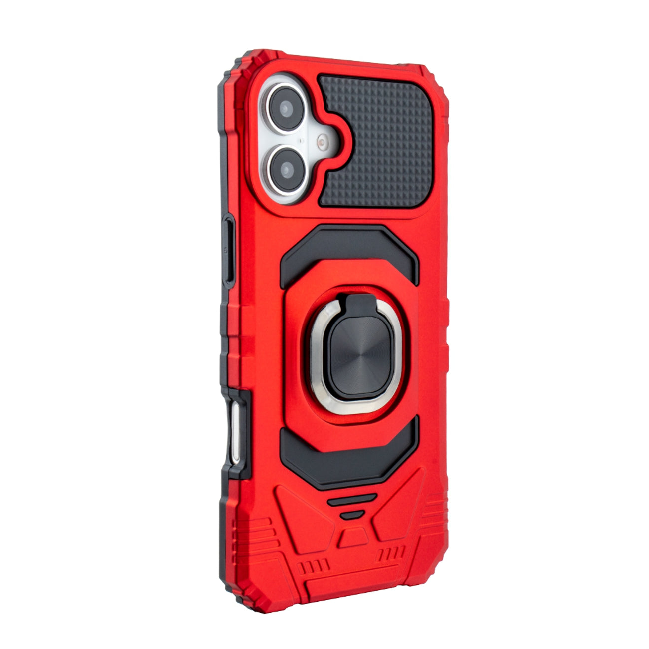 IPHONE 16 PLUS Compatible Kickstand Ring Holder TPU Shockproof Case for IPHONE 16 PLUS in Red - Premium Protection by CELL DEMAND