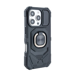 iPhone 16 Compatible Kickstand Ring Holder TPU Shockproof Case for iPhone 16 PRO in Black - Ultra-Slim Protection by CELL DEMAND