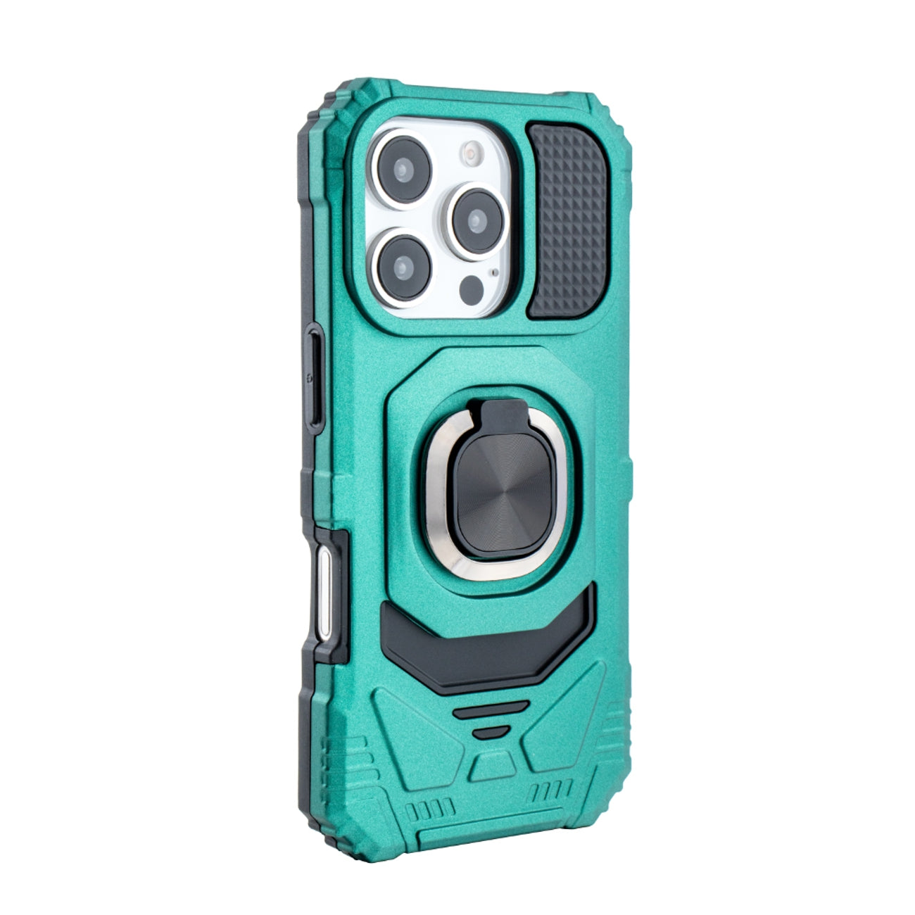 iPhone 16 PRO Compatible Kickstand Ring Holder TPU Shockproof Case for iPhone 16 PRO in Green - Shockproof Protection by CELL DEMAND