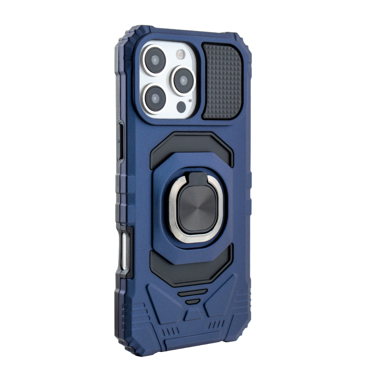 iPhone 16 PRO Compatible Kickstand Ring Holder TPU Shockproof Case for iPhone 16 PRO MAX in BlUE - Shockproof Protection by CELL DEMAND