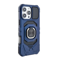 iPhone 16 PRO Compatible Kickstand Ring Holder TPU Shockproof Case for iPhone 16 PRO MAX in BlUE - Shockproof Protection by CELL DEMAND