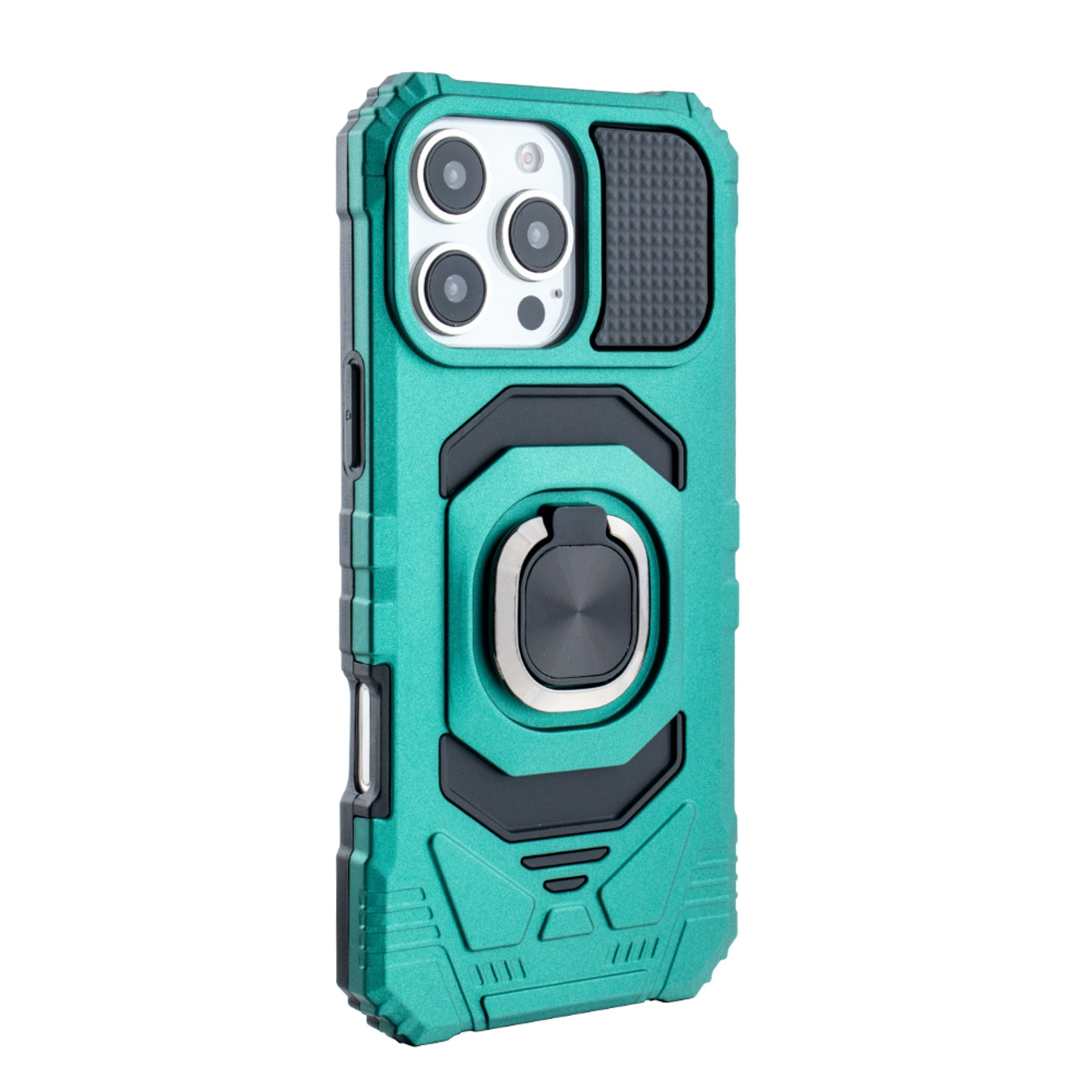 iPhone 16 Compatible Kickstand Ring Holder TPU Shockproof Case for iPhone 16 PRO MAX in GREEN - Heavy Duty Protection by CELL DEMAND
