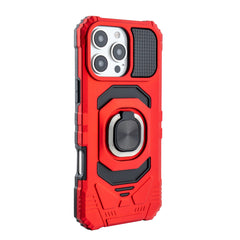 iPhone 16 Compatible Kickstand Ring Holder TPU Shockproof Case for iPhone 16 PRO MAX in RED - Crystal Clear Protection by CELL DEMAND