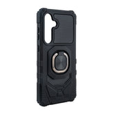 Kickstand Ring Holder TPU Shockproof Case for Samsung Galaxy S24 FE in Black - Durable & Reliable | CELL DEMAND Official