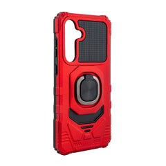 Kickstand Ring Holder TPU Shockproof Case for Samsung Galaxy S24 FE in RED - Ultra-Slim & Reliable | CELL DEMAND Official