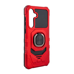 Kickstand Ring Holder TPU Shockproof Case for Samsung Galaxy S24 FE in RED - Ultra-Slim & Reliable | CELL DEMAND Official