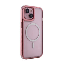 iPhone 15 Compatible Heavy Duty 3-in-1 Hybrid Shockproof Anti-Fall Protective Magnetic Case for iPhone 15 in Pink - Premium Protection by CELL DEMAND