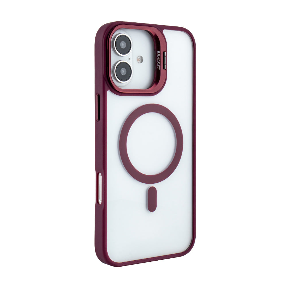 iPhone 16 Plus Compatible Magnetic Phone Case (Red) with Built-in Invisible Kickstand Compatible with iPhone 16 Plus - Heavy Duty Protection by CELL DEMAND