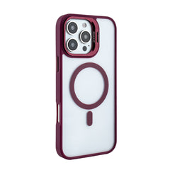 iPhone 16 Pro Compatible Magnetic Phone Case (Red) with Built-in Invisible Kickstand Compatible with iPhone 16 Pro MAX - Shockproof Protection by CELL DEMAND