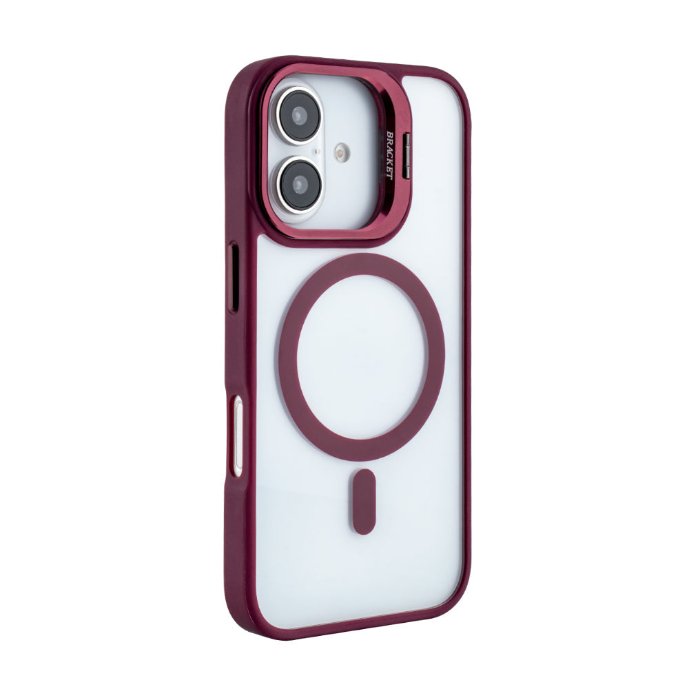 iPhone 16 Compatible Magnetic Phone Case (Red) with Built-in Invisible Kickstand Compatible with iPhone 16 - Premium Protection by CELL DEMAND