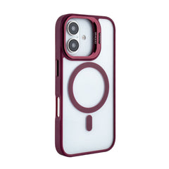 iPhone 16 Compatible Magnetic Phone Case (Red) with Built-in Invisible Kickstand Compatible with iPhone 16 - Premium Protection by CELL DEMAND