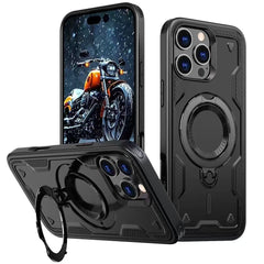 iPhone 16 Pro Compatible 360 Degree Rotating Magnetic Versatile Stand Black Compatible with iPhone 16 Pro Max - Premium Protection by CELL DEMAND