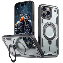 iPhone 16 Pro Compatible 360 Degree Rotating Magnetic Versatile Stand Gray Compatible with iPhone 16 Pro - Ultra-Slim Protection by CELL DEMAND