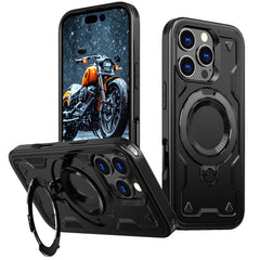 iPhone 17 Compatible 360-degree Rotating Magnetic Versatile Stand Black Compatible with iPhone 17 - Ultra-Slim Protection by CELL DEMAND