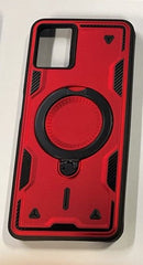 360 Degree Rotating Magnetic Versatile Stand Red Compatible with iPhone Samsung Galaxy A06 - Crystal Clear & Reliable | CELL DEMAND Official