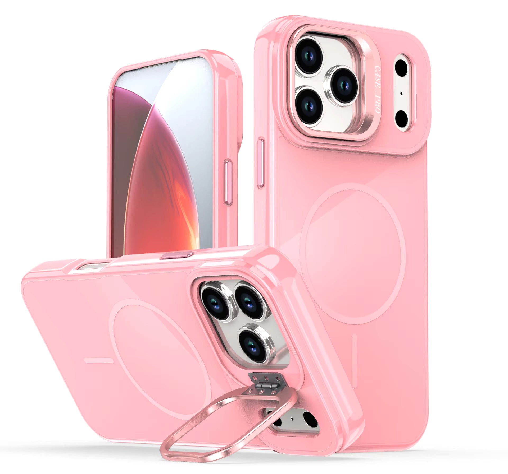 IPHONE 17 PRO Compatible Built-in Stash Stand, Shockproof, Sturdy, Compatible with MagSafe Protection Stylish Cover, Compatible with IPHONE 17 PRO,PC76-IPH17PROPK - Premium Protection by CELL DEMAND