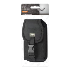 Vertical Rugged Pouch With Buckle Clip In Black (6.1X3.2X0.7 Inches) - Durable & Reliable | CELL DEMAND Official