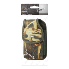 Vertical Rugged Pouch With Metal Belt Clip In Camouflage (6.4X3.5X0.7 Inches) - Durable & Reliable | CELL DEMAND Official