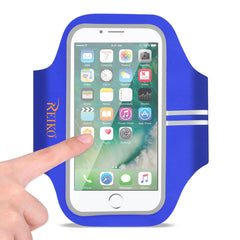 RUNNING SPORTS ARMBAND FOR 5 INCHES DEVICE IN BLUE (5x5 INCHES) SAB03-UNI50BL - Durable & Reliable | CELL DEMAND Official