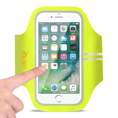 RUNNING SPORTS ARMBAND FOR 5 INCHES DEVICE IN GREEN (5x5 INCHES) SAB03-UNI50GR - Heavy Duty & Reliable | CELL DEMAND Official