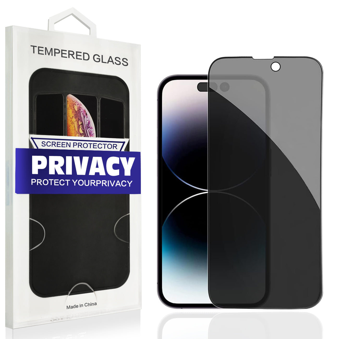 iPhone 14 Pro Compatible Apple iPhone 14 Pro Max Privacy Screen Protector In Black - Durable Protection by CELL DEMAND