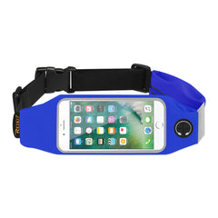 RUNNING SPORT BELT FOR 5 INCHES DEVICE WITH TWO POCKETS IN BLUE (5x5 INCHES)(SWB03-UNI50BL) - Premium & Reliable | CELL DEMAND Official