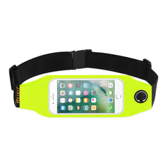 RUNNING SPORT BELT FOR 5 INCHES DEVICE WITH TWO POCKETS AND LED IN GREEN (5x5 INCHES)(SWB05-UNI50GR) - Shockproof & Reliable | CELL DEMAND Official