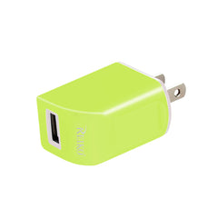 1 AMP Dual Color Portable Travel USB Adapter Charger InåÊGreen - Heavy Duty & Reliable | CELL DEMAND Official