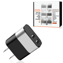 Dual Port USB Wall Charger/ Power Adapter/ Charging Block In Silver (12pcs) - Durable & Reliable | CELL DEMAND Official