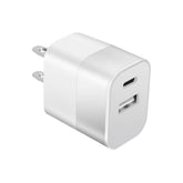 Power Delivery Dual Ports of USB and Type-C Wall Charger/ Power Adapter/ Charging Block In Silver (12pcs) - Heavy Duty & Reliable | CELL DEMAND Official