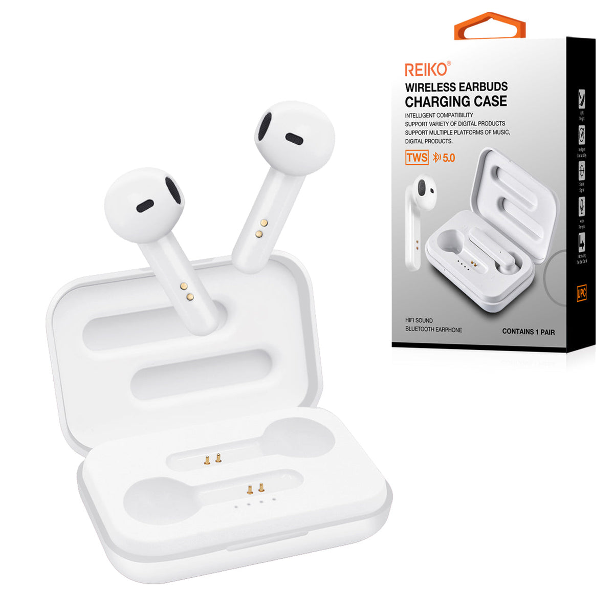TWS Wireless Earbuds with Charging Case Macaron Finishing In White (BT-A57WH) - Ultra-Slim & Reliable | CELL DEMAND Official