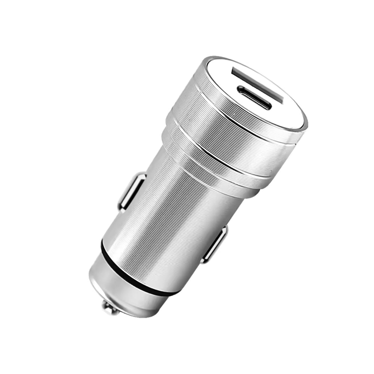 Power Delivery Dual Ports of USB and Type-CCar Charger/ Adapter In Silver (12pcs) - Premium & Reliable | CELL DEMAND Official