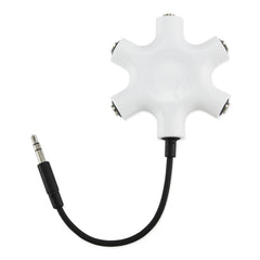 6-PORT MULTI headphones SPLITTER WITH 5 INCHES STEREO JECK ADAPTER IN WHITE - Premium & Reliable | CELL DEMAND Official