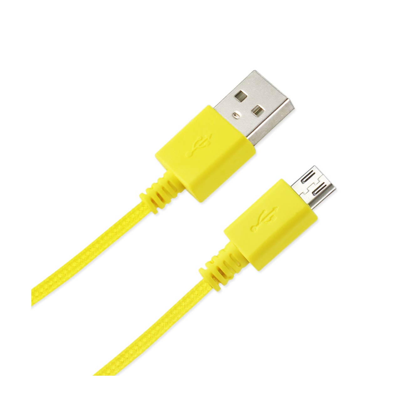Braided Micro Usb Data Cable 3.3 Feet In Yellow - Shockproof & Reliable | CELL DEMAND Official