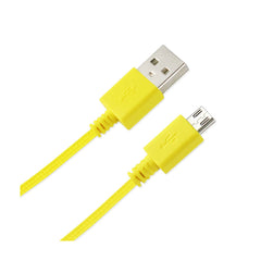 Braided Micro Usb Data Cable 3.3 Feet In Yellow - Shockproof & Reliable | CELL DEMAND Official