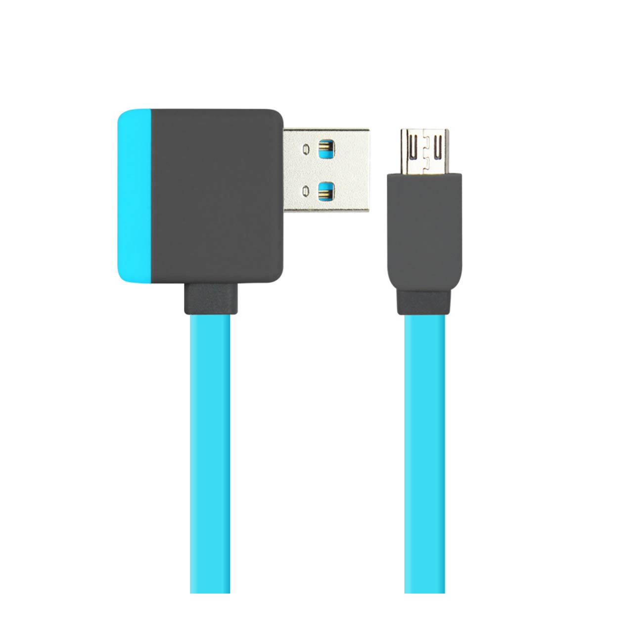 MICRO USB PIGGYBACK FLAT LIBERATOR USB CABLE 3.2FT IN BLUE - Crystal Clear & Reliable | CELL DEMAND Official