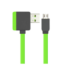 MICRO USB PIGGYBACK FLAT LIBERATOR USB CABLE 3.2FT IN GREEN - Shockproof & Reliable | CELL DEMAND Official