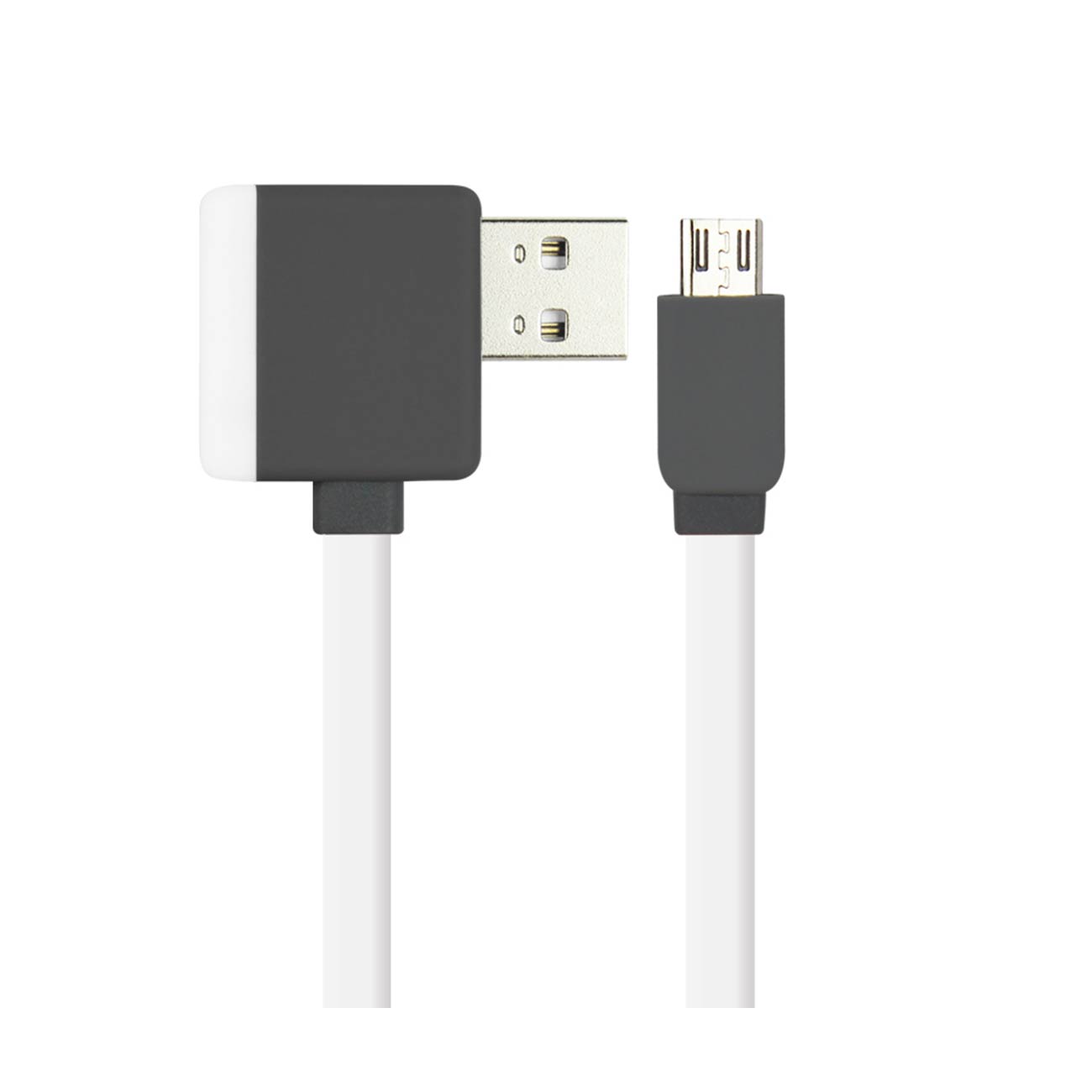 MICRO USB PIGGYBACK FLAT LIBERATOR USB CABLE 3.2FT IN WHITE - Heavy Duty & Reliable | CELL DEMAND Official