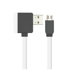 MICRO USB PIGGYBACK FLAT LIBERATOR USB CABLE 3.2FT IN WHITE - Heavy Duty & Reliable | CELL DEMAND Official