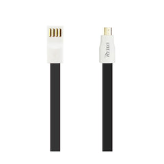 FLAT MICRO USB GOLD PLATED DATA CABLE 3.9FT WITH CABLE TIE IN BLACK - Durable & Reliable | CELL DEMAND Official